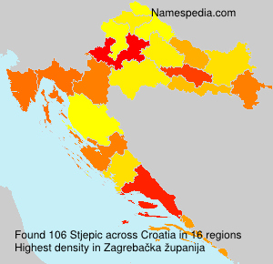 Surname Stjepic in Croatia