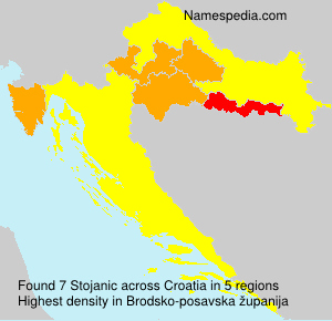 Surname Stojanic in Croatia Surname Stojanic in Croatia