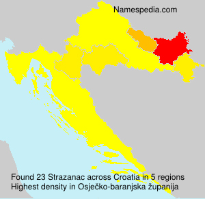 Surname Strazanac in Croatia Surname Strazanac in Croatia