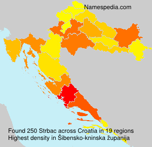 Surname Strbac in Croatia Surname Strbac in Croatia