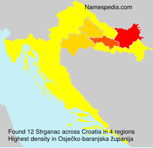 Surname Strganac in Croatia Surname Strganac in Croatia