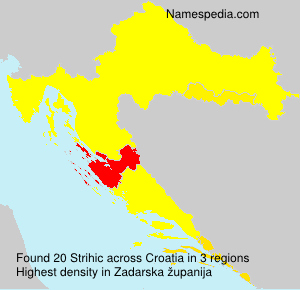 Surname Strihic in Croatia Surname Strihic in Croatia