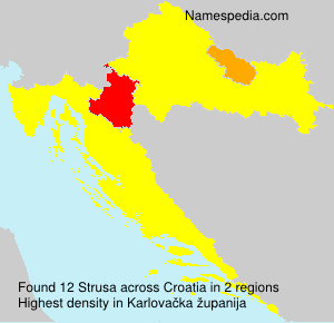 Surname Strusa in Croatia Surname Strusa in Croatia