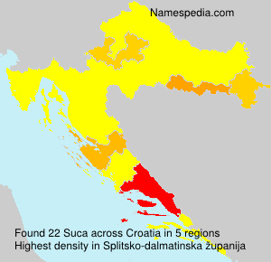 Surname Suca in Croatia Surname Suca in Croatia