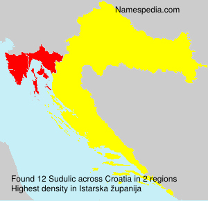 Surname Sudulic in Croatia Surname Sudulic in Croatia