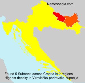 Surname Suhanek in Croatia Surname Suhanek in Croatia