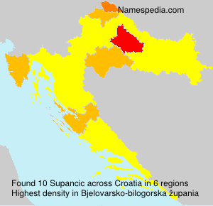 Surname Supancic in Croatia Surname Supancic in Croatia