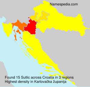 Surname Sutlic in Croatia Surname Sutlic in Croatia