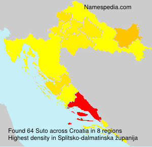 Surname Suto in Croatia Surname Suto in Croatia