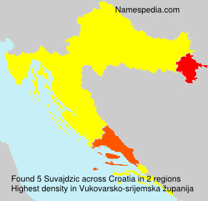 Surname Suvajdzic in Croatia Surname Suvajdzic in Croatia