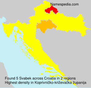 Surname Svabek in Croatia Surname Svabek in Croatia
