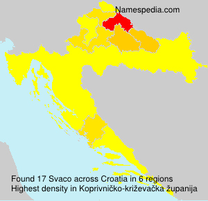 Surname Svaco in Croatia Surname Svaco in Croatia