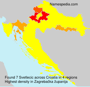 Surname Svetlecic in Croatia Surname Svetlecic in Croatia