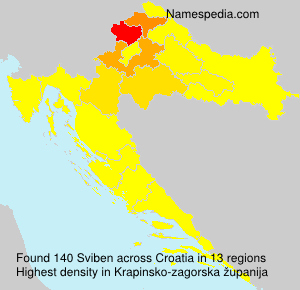 Surname Sviben in Croatia Surname Sviben in Croatia