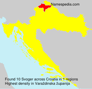 Surname Svoger in Croatia Surname Svoger in Croatia