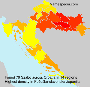 Surname Szabo in Croatia Surname Szabo in Croatia