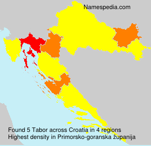 Surname Tabor in Croatia Surname Tabor in Croatia