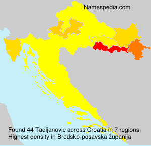 Surname Tadijanovic in Croatia Surname Tadijanovic in Croatia