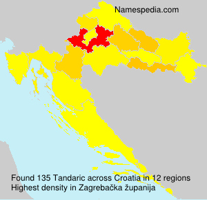 Surname Tandaric in Croatia Surname Tandaric in Croatia