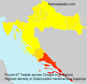Surname Taslak in Croatia Surname Taslak in Croatia