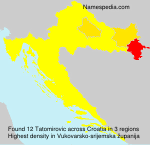Surname Tatomirovic in Croatia Surname Tatomirovic in Croatia
