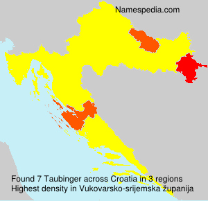 Surname Taubinger in Croatia Surname Taubinger in Croatia
