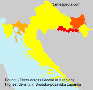 Surname Tecer in Croatia Surname Tecer in Croatia