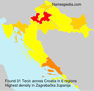Surname Tecic in Croatia Surname Tecic in Croatia