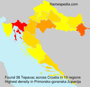 Surname Tepavac in Croatia Surname Tepavac in Croatia