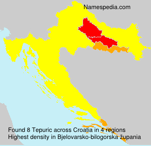 Surname Tepuric in Croatia Surname Tepuric in Croatia