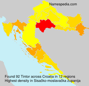 Surname Tintor in Croatia Surname Tintor in Croatia