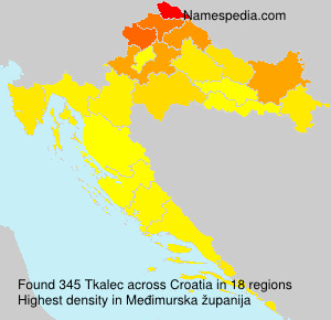 Surname Tkalec in Croatia Surname Tkalec in Croatia