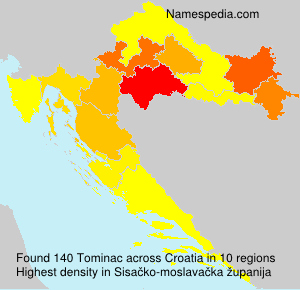Surname Tominac in Croatia Surname Tominac in Croatia