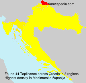 Surname Toplicanec in Croatia Surname Toplicanec in Croatia
