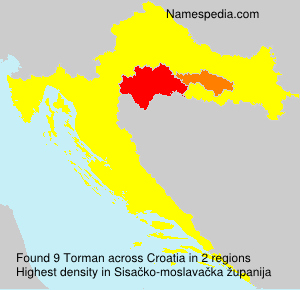 Surname Torman in Croatia Surname Torman in Croatia