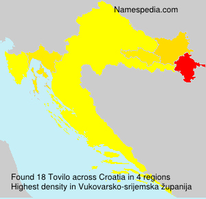 Surname Tovilo in Croatia Surname Tovilo in Croatia