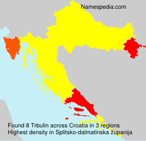 Surname Trbulin in Croatia Surname Trbulin in Croatia