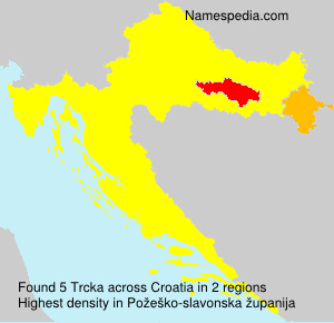 Surname Trcka in Croatia Surname Trcka in Croatia
