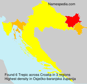 Surname Trepic in Croatia Surname Trepic in Croatia