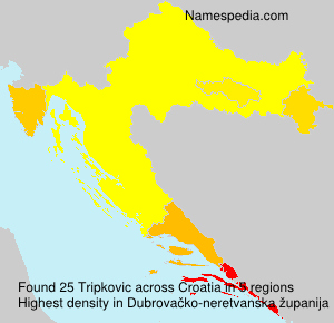 Surname Tripkovic in Croatia Surname Tripkovic in Croatia