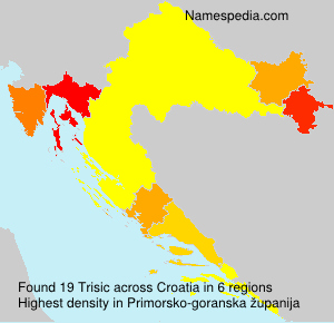 Surname Trisic in Croatia Surname Trisic in Croatia