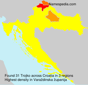 Surname Trojko in Croatia Surname Trojko in Croatia