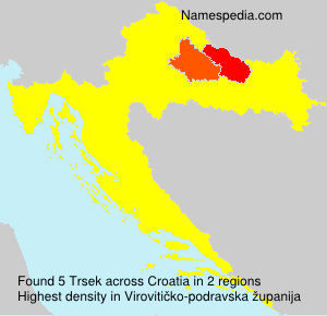 Surname Trsek in Croatia Surname Trsek in Croatia