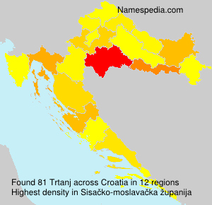 Surname Trtanj in Croatia Surname Trtanj in Croatia