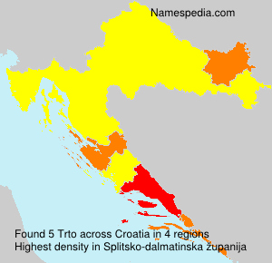 Surname Trto in Croatia Surname Trto in Croatia