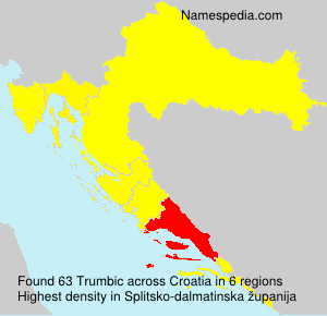 Surname Trumbic in Croatia Surname Trumbic in Croatia
