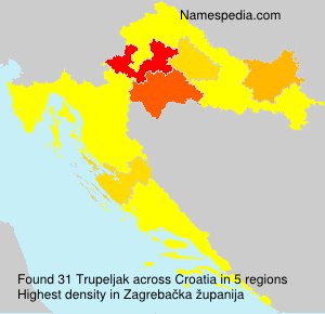 Surname Trupeljak in Croatia Surname Trupeljak in Croatia