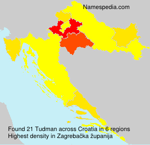 Surname Tudman in Croatia Surname Tudman in Croatia