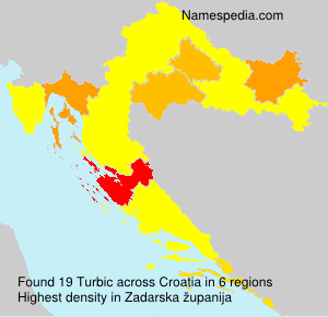 Surname Turbic in Croatia Surname Turbic in Croatia