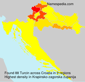 Surname Turcin in Croatia Surname Turcin in Croatia